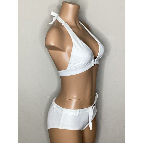 New. SEAFOLLY white high waisted bikini. US size 6/8. Retails $175 - Picture 4 of 12